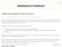 Tablet Screenshot of neanderslob.com